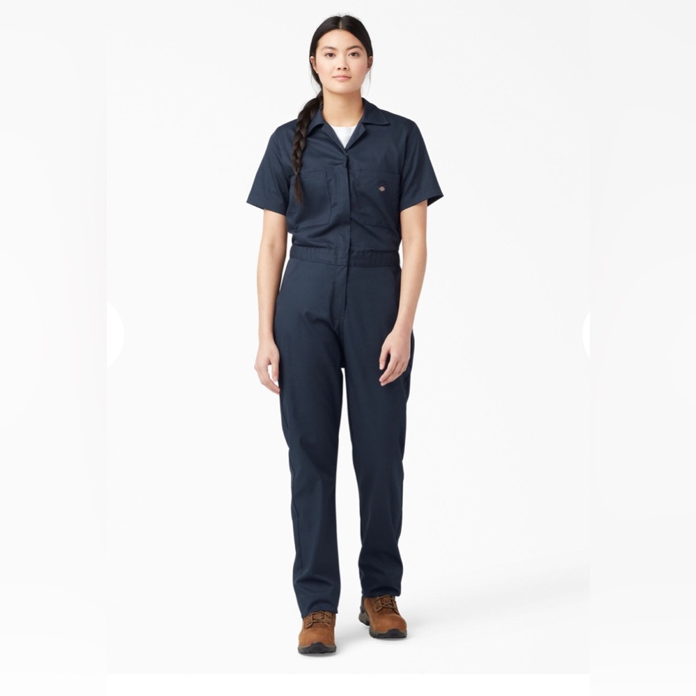 Women's FLEX Cooling Short Sleeve Coveralls (L) Navy Blue